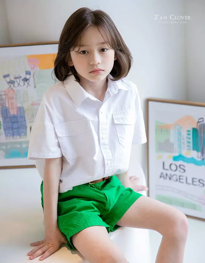 Zan Clover - Korean Children Fashion - #Kfashion4kids - Half Shirt - 7