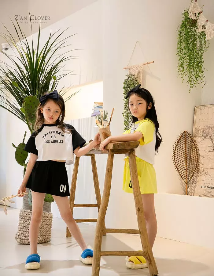 Zan Clover - Korean Children Fashion - #Kfashion4kids - 08 Crop Top Bottom Set - 10
