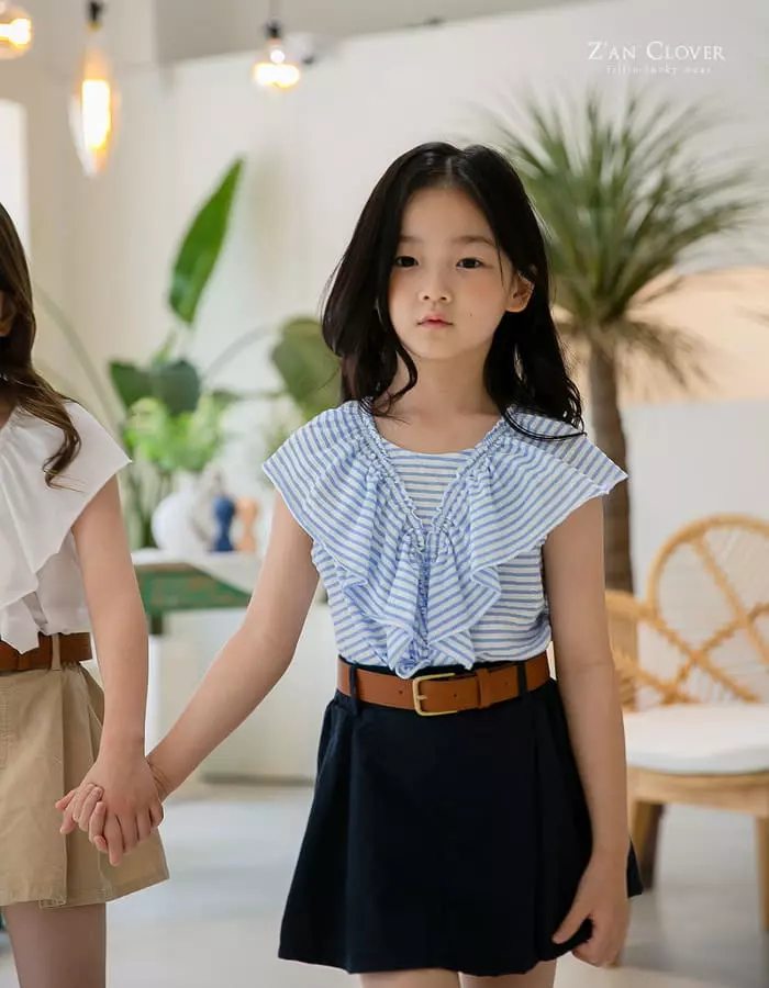 Zan Clover - Korean Children Fashion - #childofig - Ruffle Tee - 2