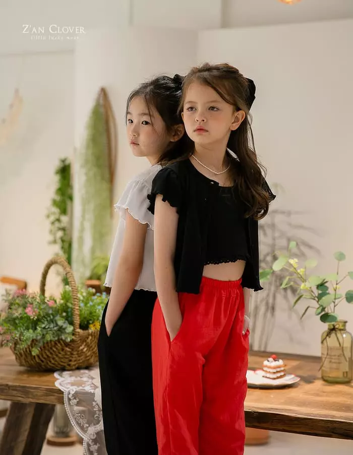 Zan Clover - Korean Children Fashion - #childofig - Rib Cardigan Top Bottom Set - 9
