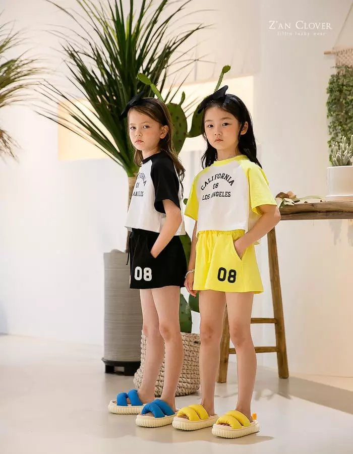 Zan Clover - Korean Children Fashion - #childofig - 08 Crop Top Bottom Set