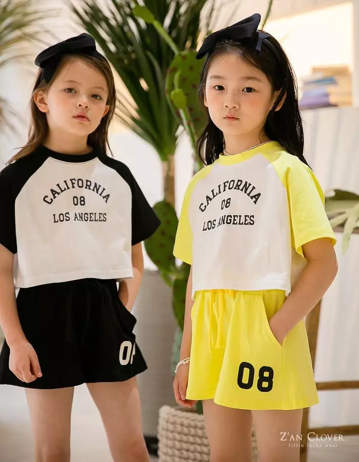 Zan Clover - Korean Children Fashion - #childofig - 08 Crop Top Bottom Set - 2