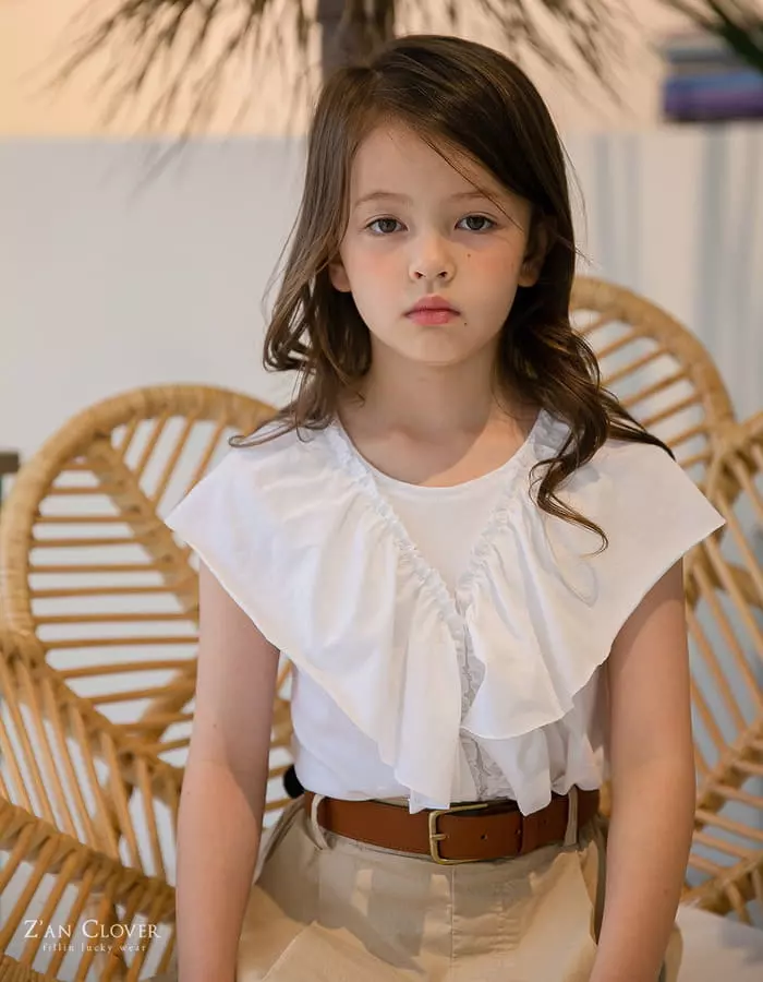 Zan Clover - Korean Children Fashion - #childrensboutique - Ruffle Tee - 3