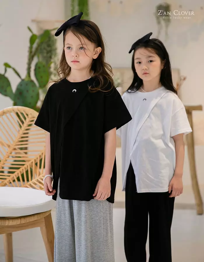 Zan Clover - Korean Children Fashion - #childrensboutique - Sasun Slit Long Tee - 7