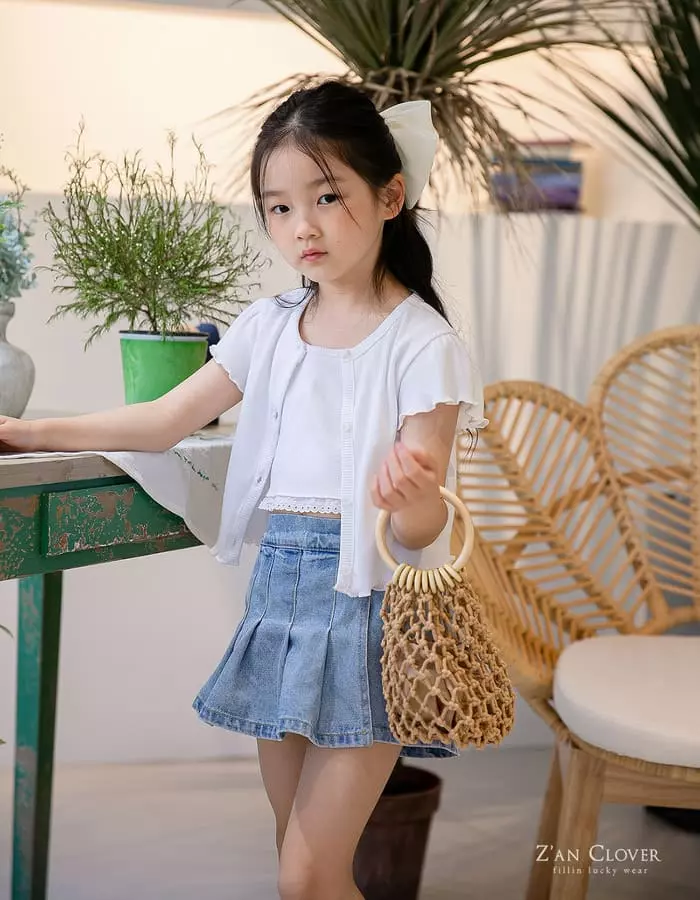 Zan Clover - Korean Children Fashion - #designkidswear - Rib Cardigan Top Bottom Set - 11