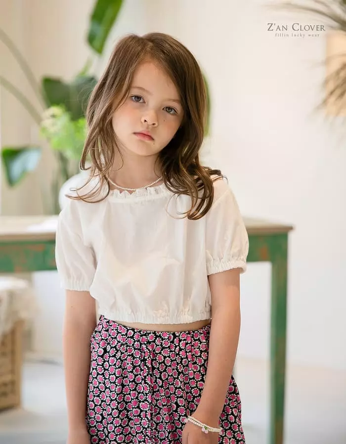 Zan Clover - Korean Children Fashion - #designkidswear - Lace Scop Blouse - 9