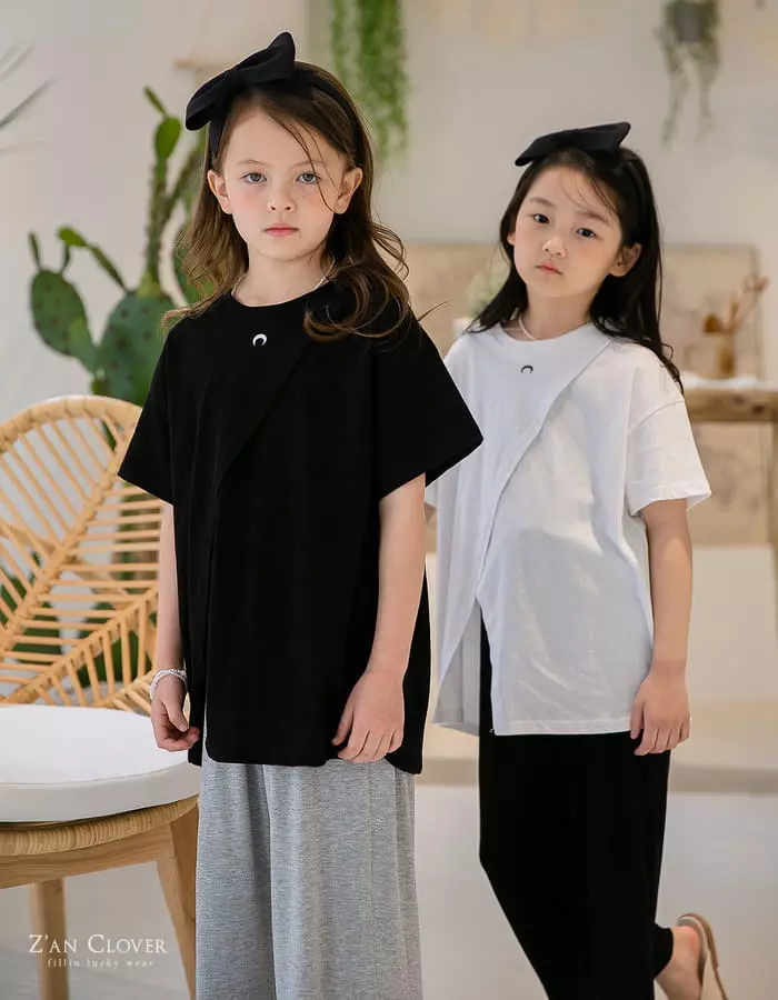 Zan Clover - Korean Children Fashion - #designkidswear - Sasun Slit Long Tee - 8