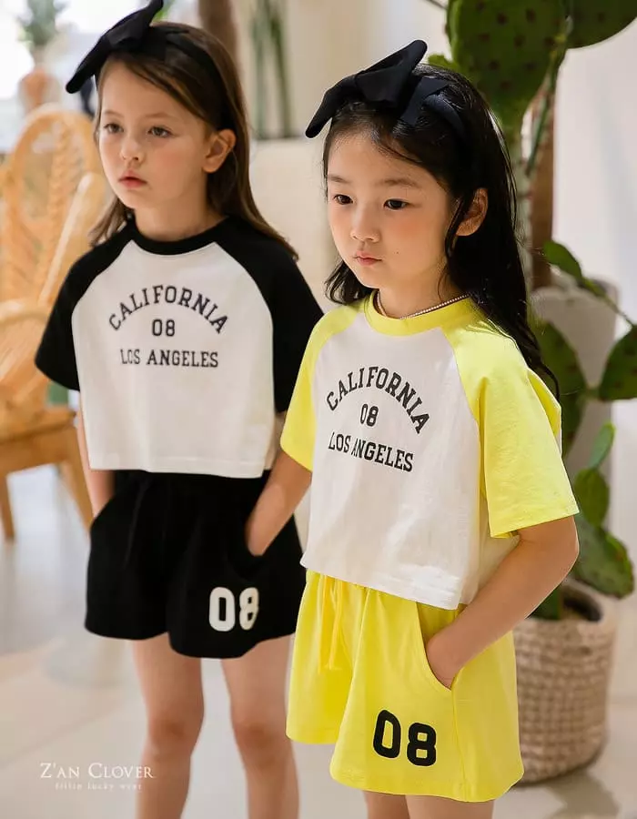 Zan Clover - Korean Children Fashion - #childrensboutique - 08 Crop Top Bottom Set - 4