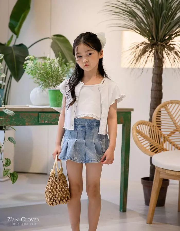 Zan Clover - Korean Children Fashion - #discoveringself - Rib Cardigan Top Bottom Set - 12