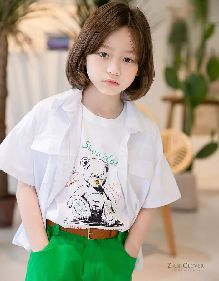 Zan Clover - Korean Children Fashion - #discoveringself - Half Shirt - 8