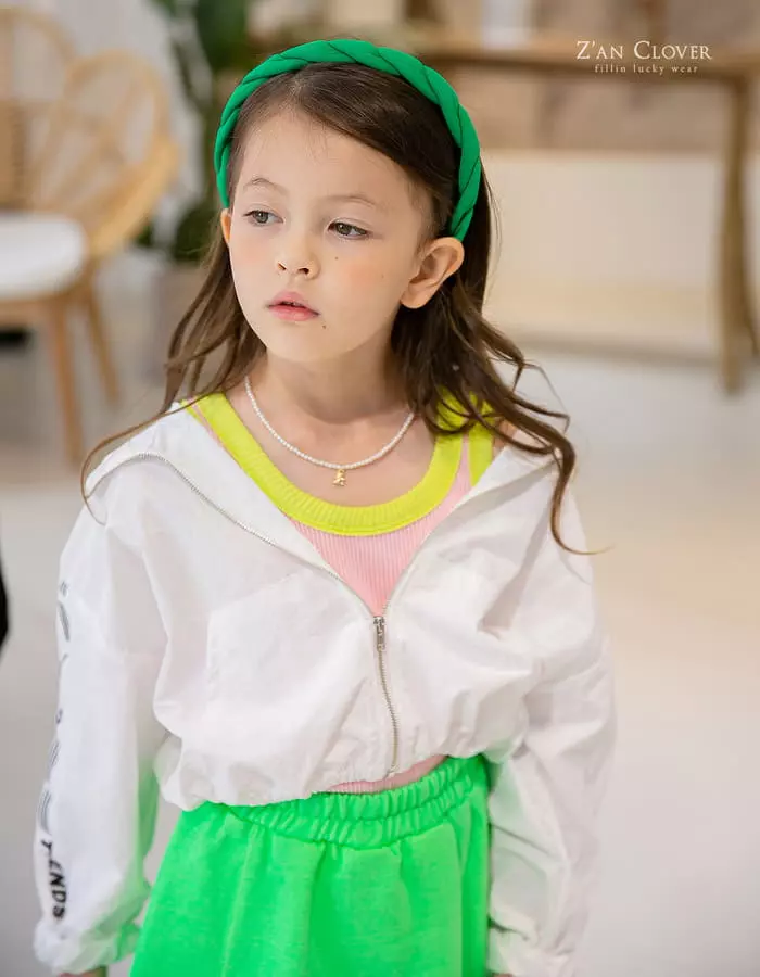 Zan Clover - Korean Children Fashion - #kidsstore - Crop Anorak Jumper - 6