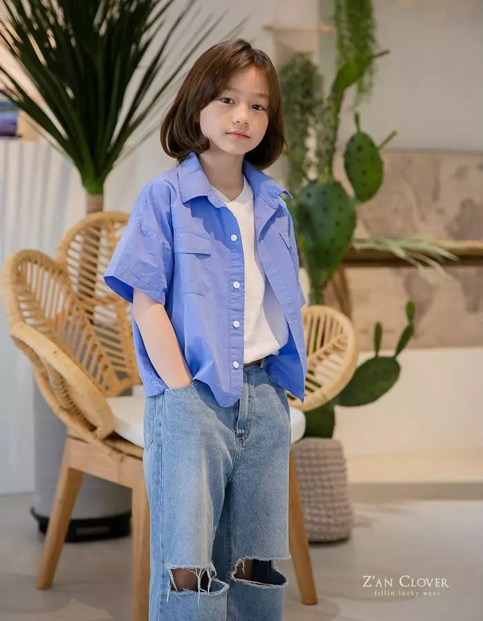 Zan Clover - Korean Children Fashion - #kidsstore - Half Shirt - 11