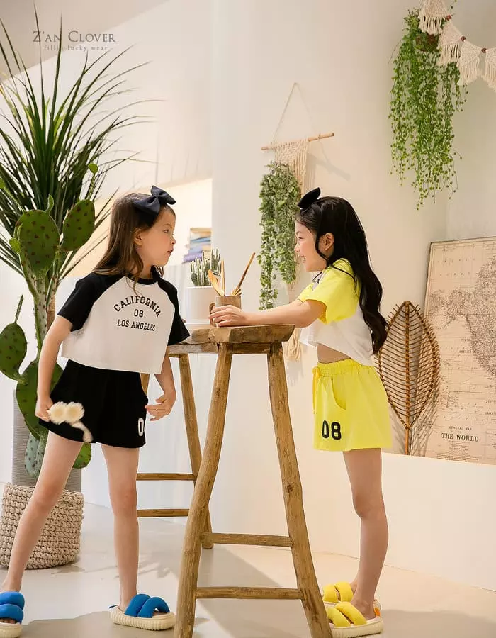 Zan Clover - Korean Children Fashion - #kidsstore - 08 Crop Top Bottom Set - 8