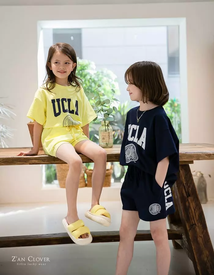 Zan Clover - Korean Children Fashion - #kidzfashiontrend - UCLA Top Bottom Set - 2