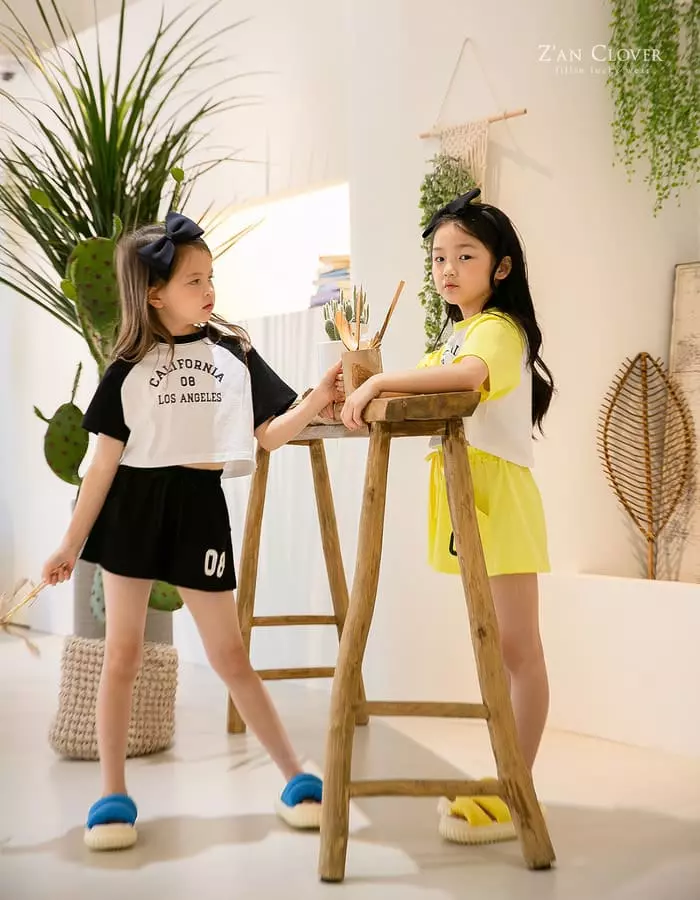 Zan Clover - Korean Children Fashion - #kidzfashiontrend - 08 Crop Top Bottom Set - 9
