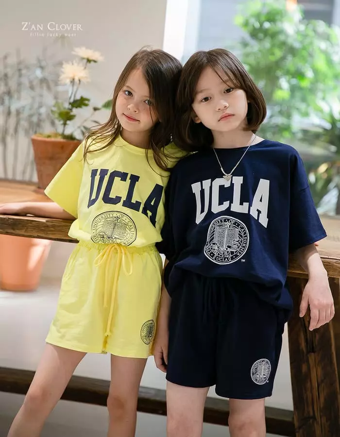Zan Clover - Korean Children Fashion - #Kfashion4kids - UCLA Top Bottom Set - 4