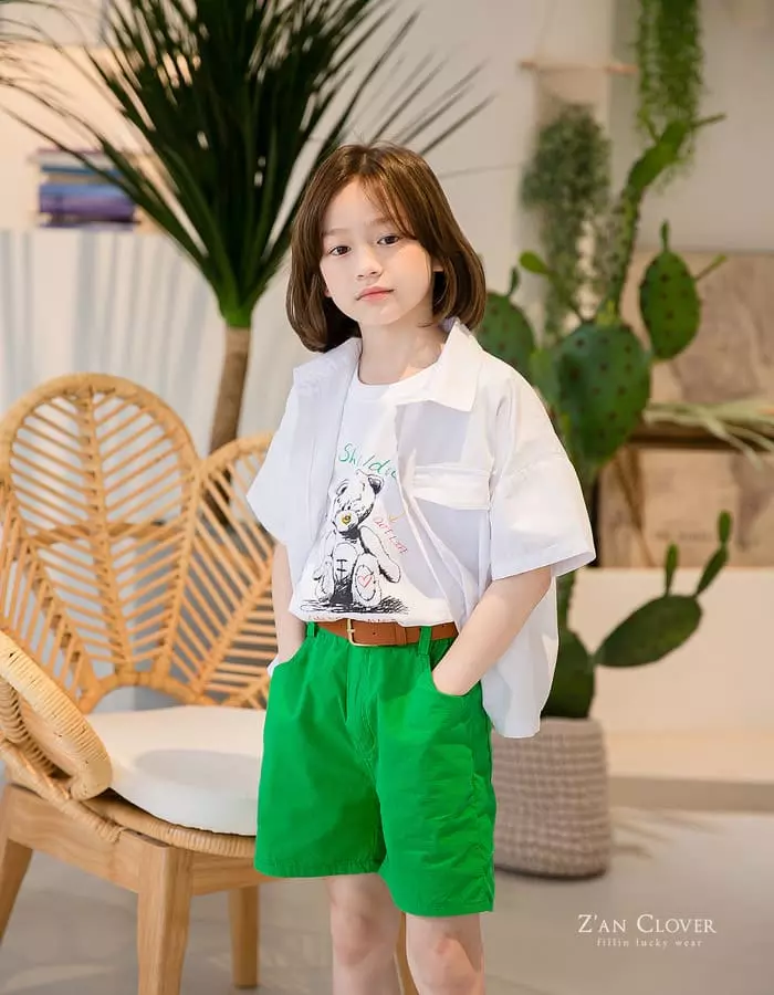 Zan Clover - Korean Children Fashion - #magicofchildhood - Half Shirt - 9