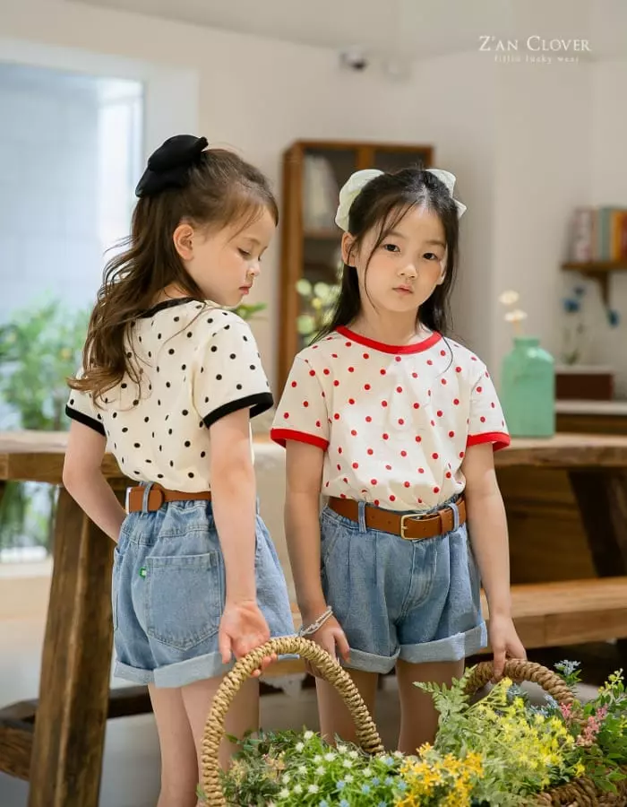 Zan Clover - Korean Children Fashion - #magicofchildhood - Dot Tee - 6