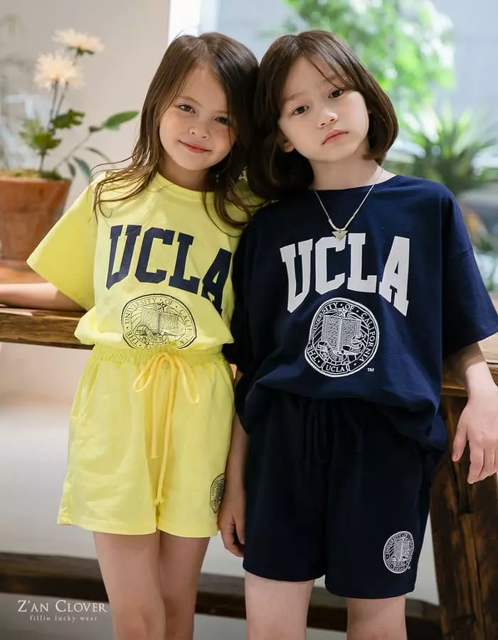 Zan Clover - Korean Children Fashion - #magicofchildhood - UCLA Top Bottom Set - 5