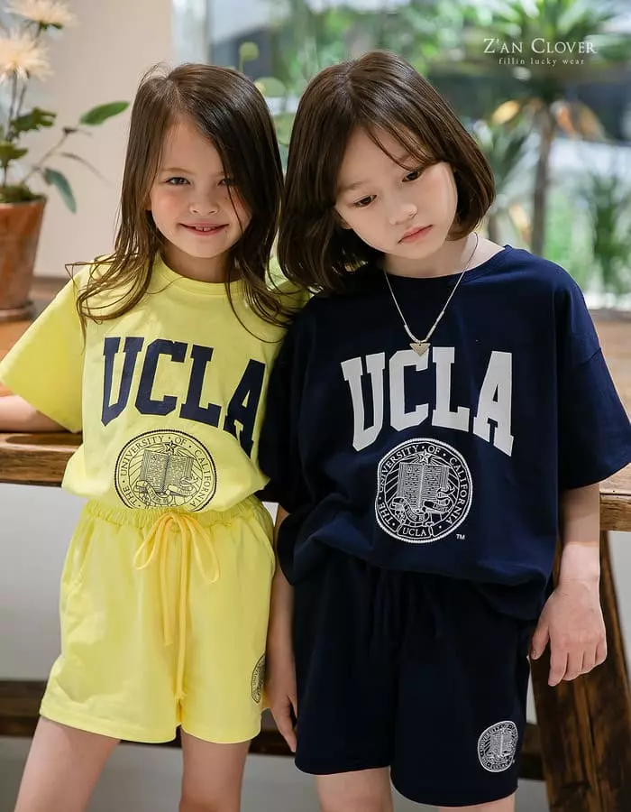 Zan Clover - Korean Children Fashion - #minifashionista - UCLA Top Bottom Set - 6