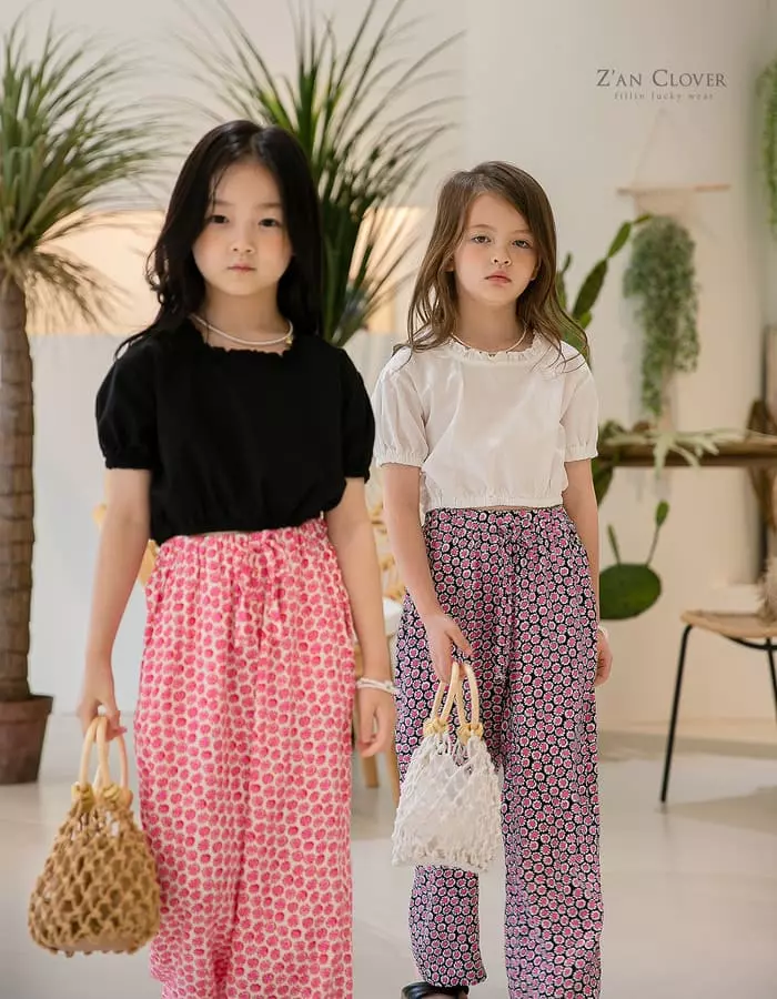 Zan Clover - Korean Children Fashion - #minifashionista - Lace Scop Blouse - 2