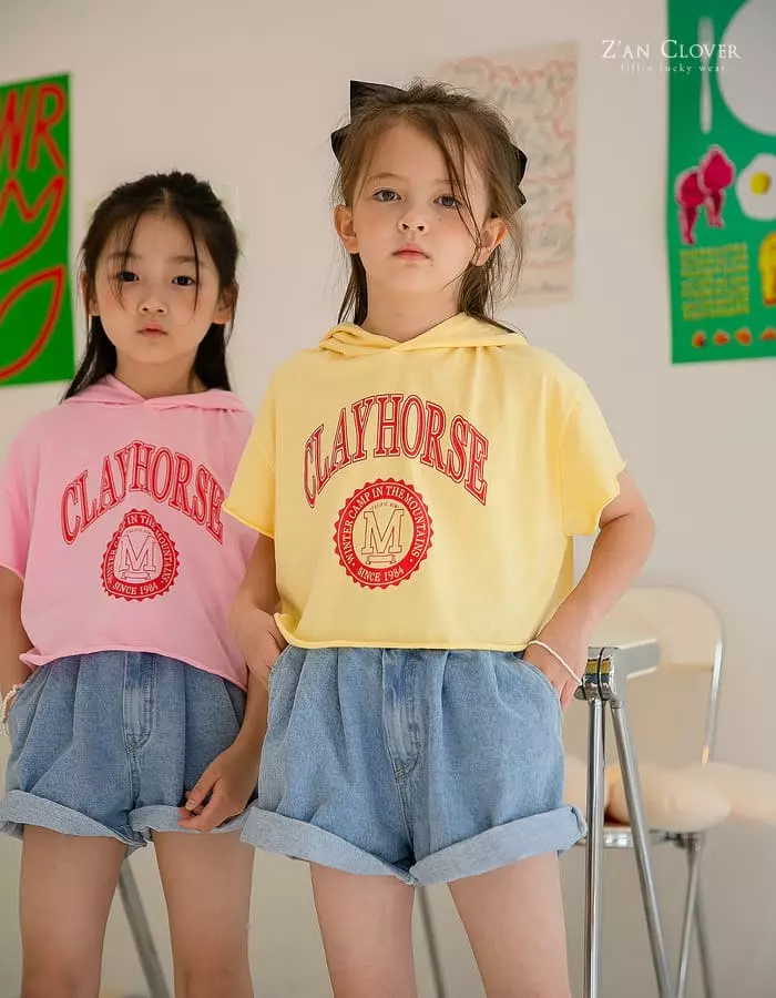 Zan Clover - Korean Children Fashion - #prettylittlegirls - Denim Pumpkin Shorts - 3