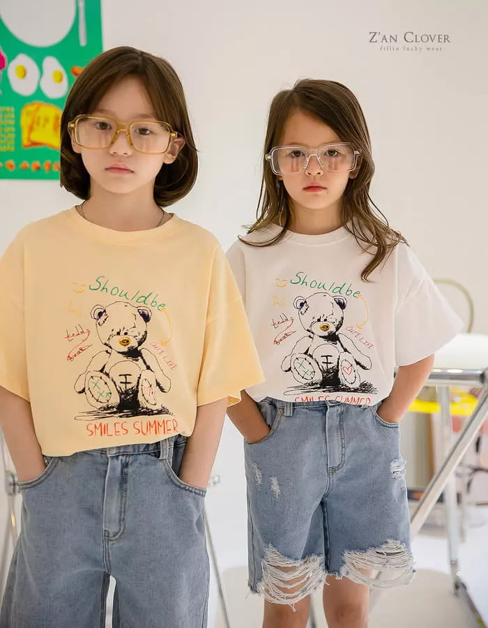 Zan Clover - Korean Children Fashion - #prettylittlegirls - Summer Teddy Tee - 10