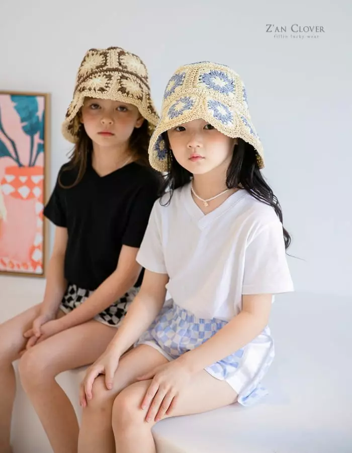 Zan Clover - Korean Children Fashion - #prettylittlegirls - Simple V Neck Tee - 9