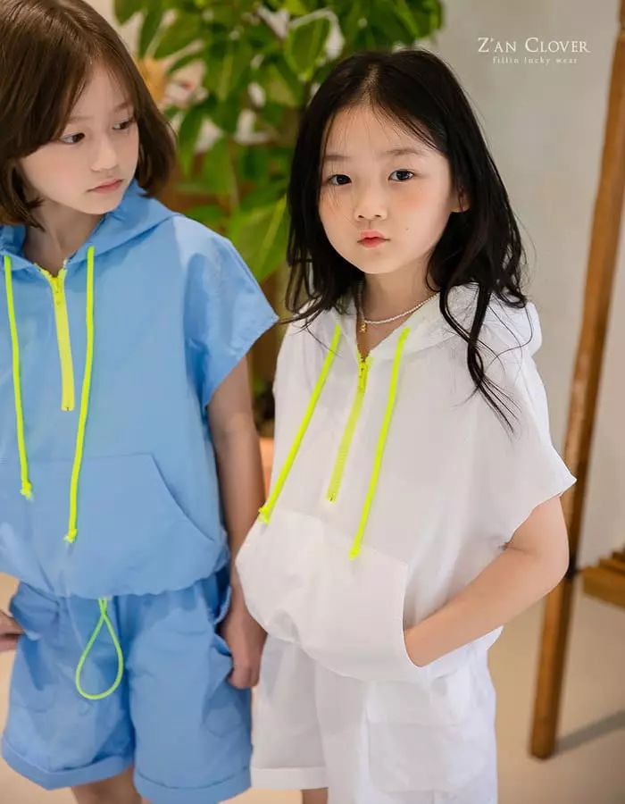 Zan Clover - Korean Children Fashion - #prettylittlegirls - Gcargo Anorak Top Bottom Set - 11