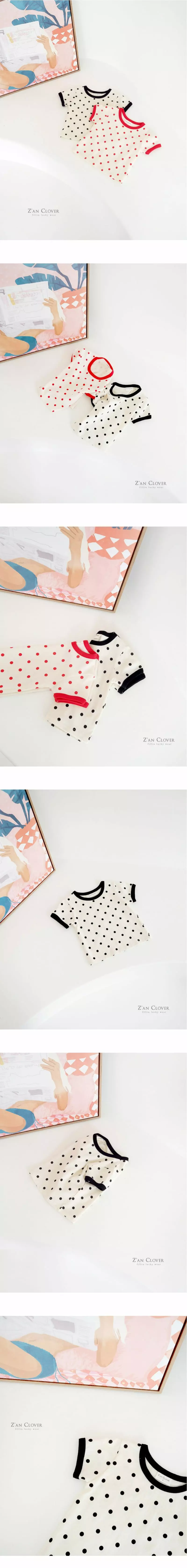 Zan Clover - Korean Children Fashion - #stylishchildhood - Dot Tee - 11