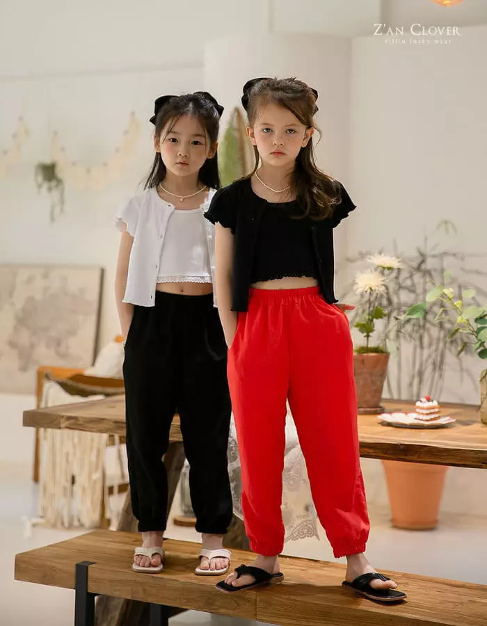 Zan Clover - Korean Children Fashion - #stylishchildhood - Rib Cardigan Top Bottom Set - 8