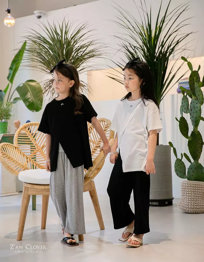Zan Clover - Korean Children Fashion - #stylishchildhood - Sasun Slit Long Tee - 5