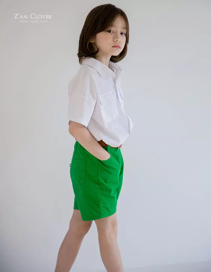 Zan Clover - Korean Children Fashion - #toddlerclothing - Half Shirt - 4