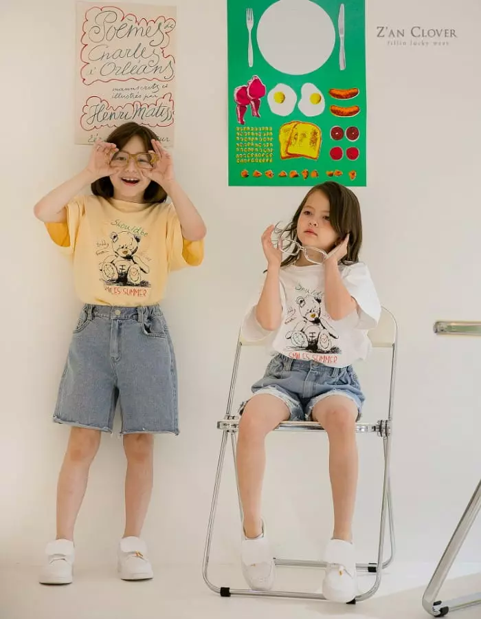 Zan Clover - Korean Children Fashion - #todddlerfashion - Summer Teddy Tee - 11