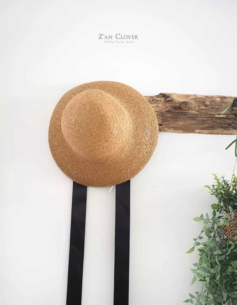 Zan Clover - Korean Children Fashion - #todddlerfashion - Latan Ribbon Hat - 5