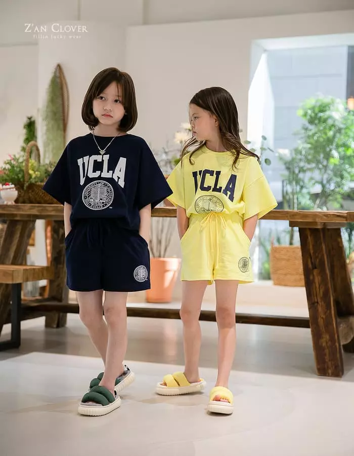 Zan Clover - Korean Children Fashion - #todddlerfashion - UCLA Top Bottom Set - 8