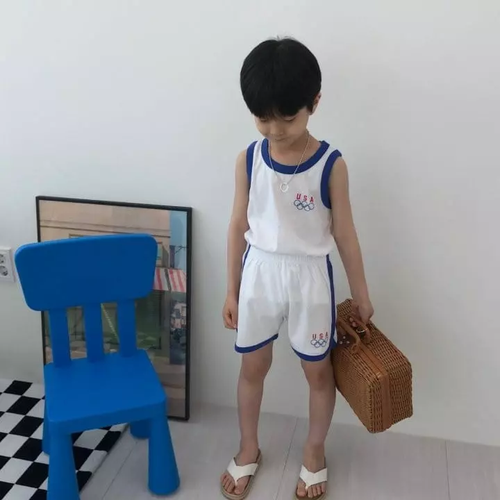 Zukini - Korean Children Fashion - #childofig - 5 Sleeveless Top Bottom Set - 5