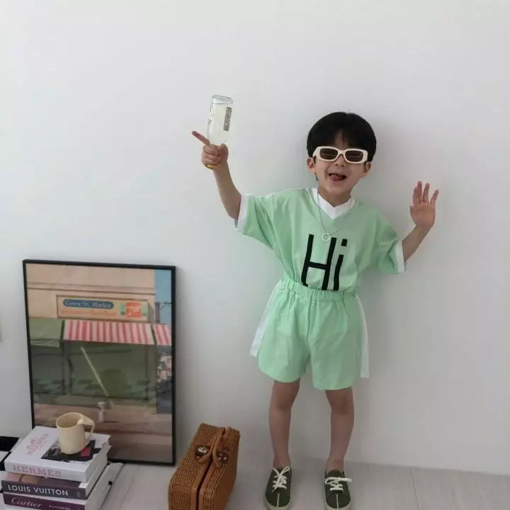 Zukini - Korean Children Fashion - #kidsshorts - HI Top Bottom Set - 5