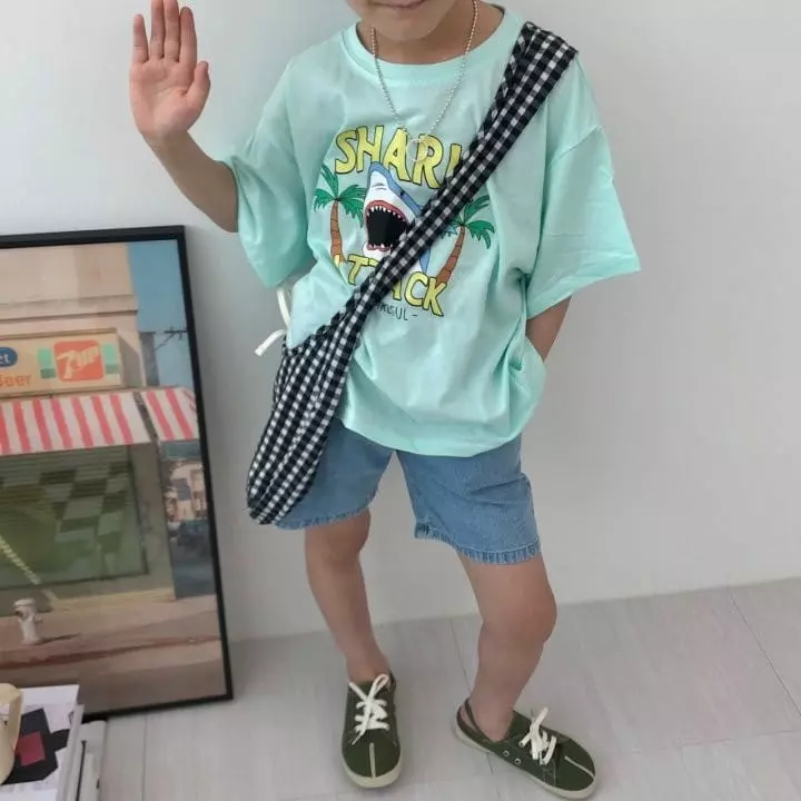 Zukini - Korean Children Fashion - #kidsshorts - Shark Tee