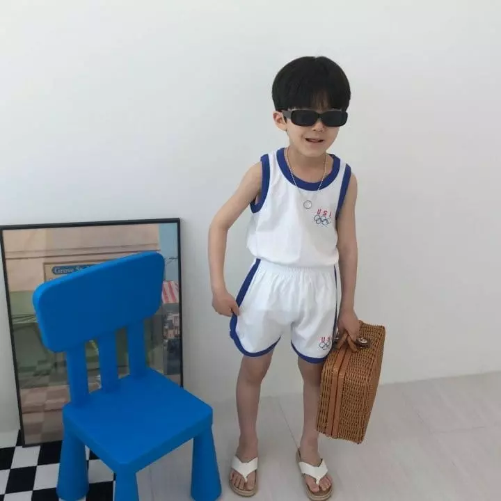 Zukini - Korean Children Fashion - #littlefashionista - 5 Sleeveless Top Bottom Set