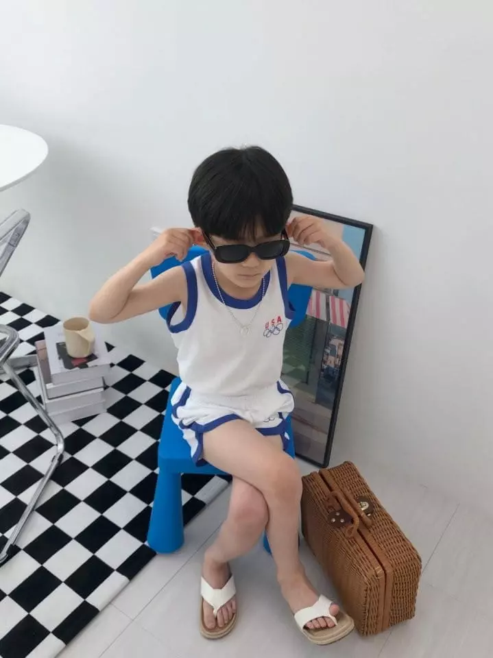 Zukini - Korean Children Fashion - #minifashionista - 5 Sleeveless Top Bottom Set - 3