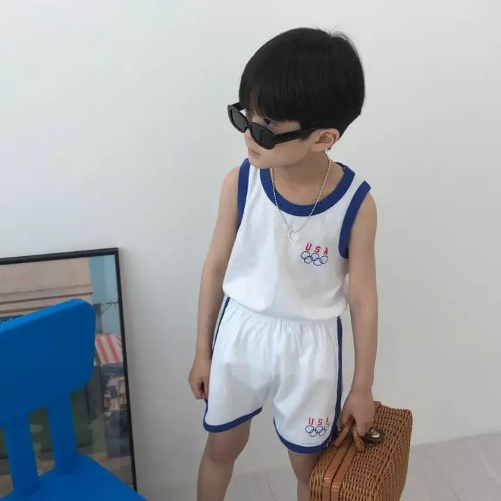 Zukini - Korean Children Fashion - #minifashionista - 5 Sleeveless Top Bottom Set - 4