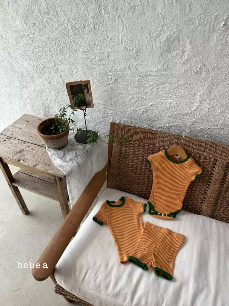 a-Market - Korean Baby Fashion - #babyboutiqueclothing - Retro Rib Color Top Bottom Set - 8