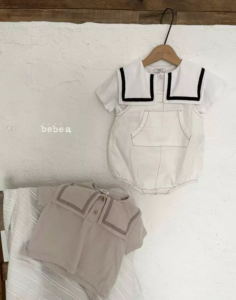 a-Market - Korean Baby Fashion - #babyootd - Sailor Collar Tee - 5