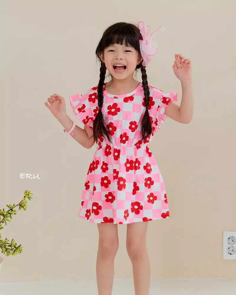 e.ru - Korean Children Fashion - #childofig - Block Flower One-piece - 2