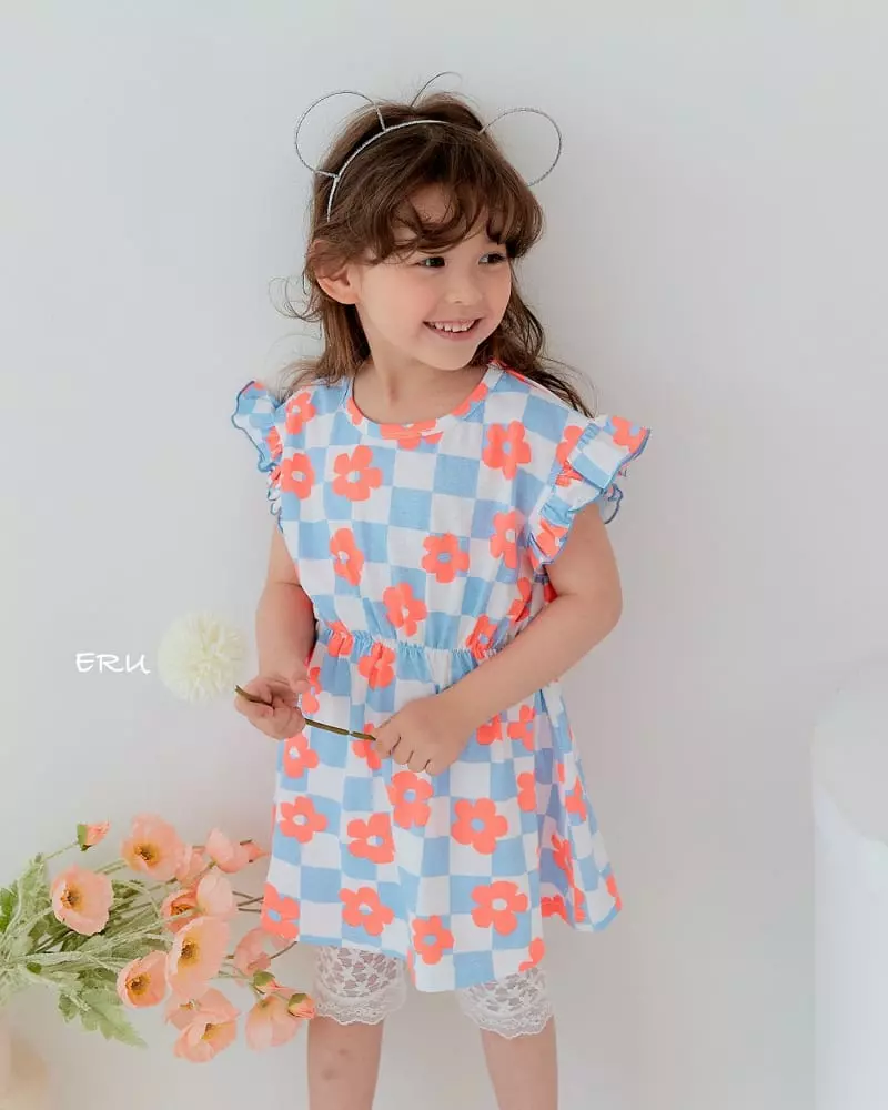 e.ru - Korean Children Fashion - #magicofchildhood - Block Flower One-piece - 12