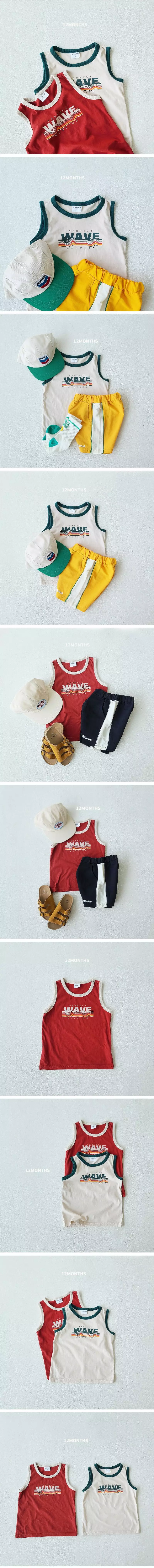 12 Month - Korean Children Fashion - #minifashionista - Wave Sleeveless