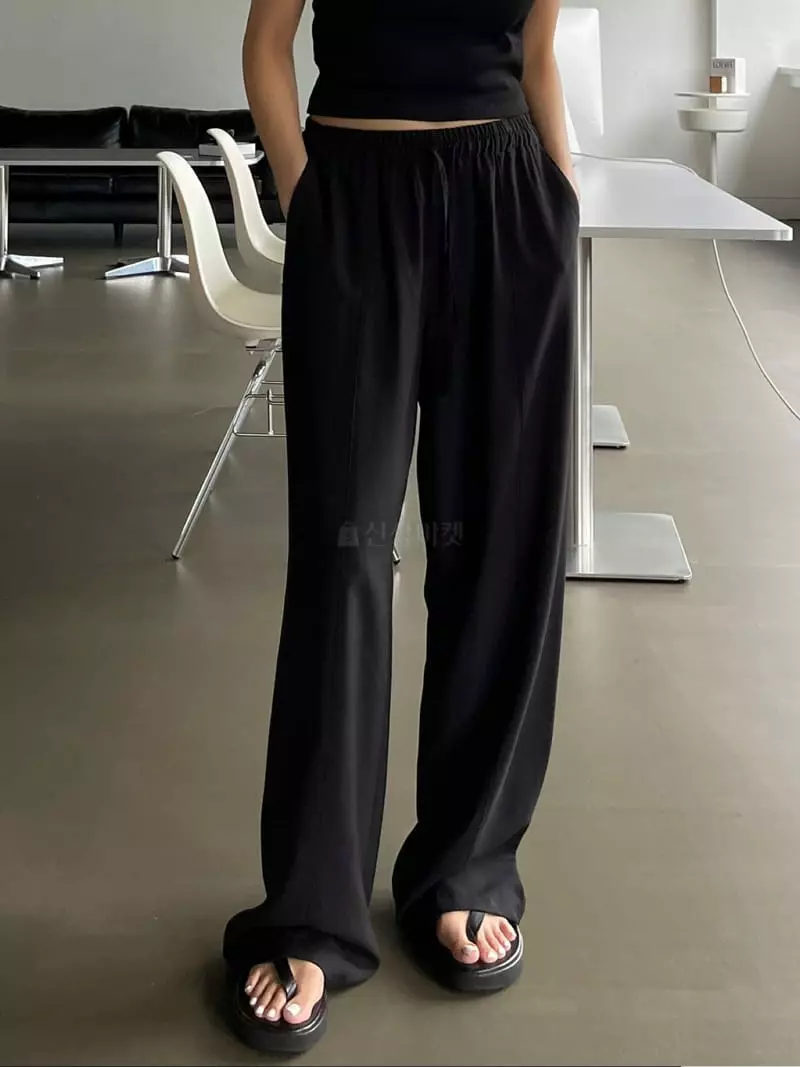 Acme - Korean Women Fashion - #womensfashion - Pintuck Banding Pants - 4