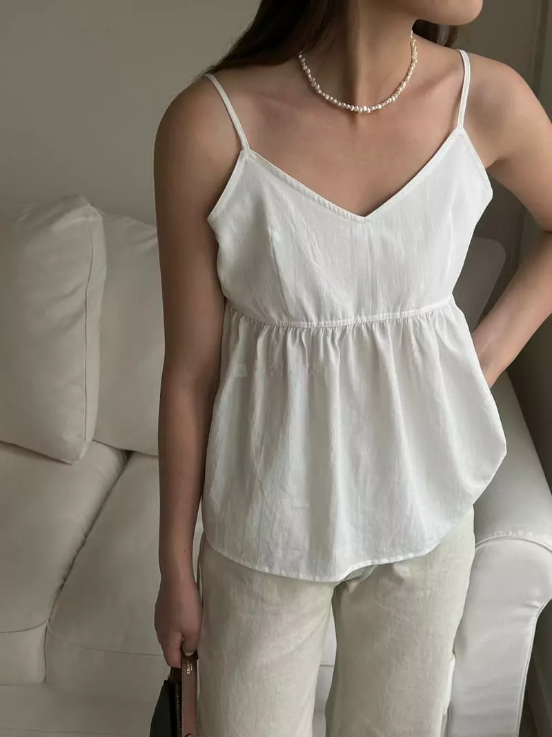 Alamode - Korean Women Fashion - #momslook - Cotton V Sleeveless