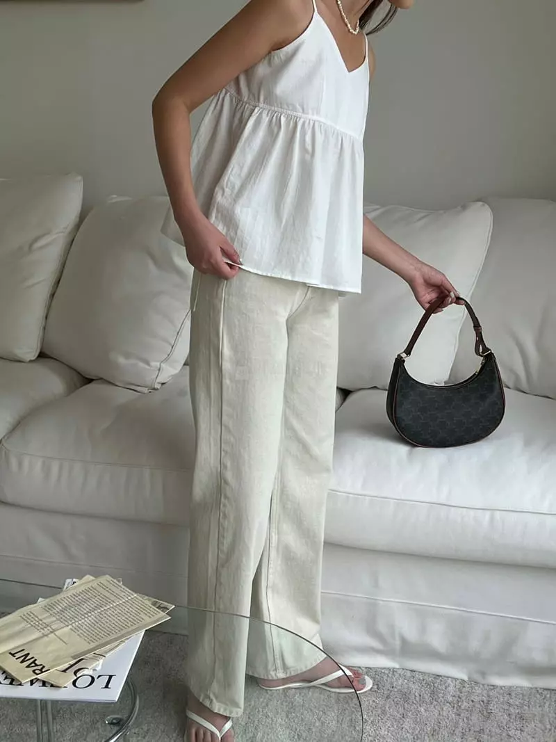 Alamode - Korean Women Fashion - #momslook - Cotton V Sleeveless - 3